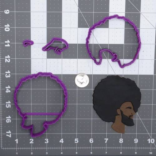 Afro Man Head 266-G874 Cookie Cutter Set