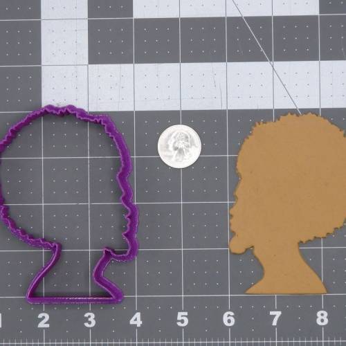 Afro Man Head 266-I163 Cookie Cutter Silhouette