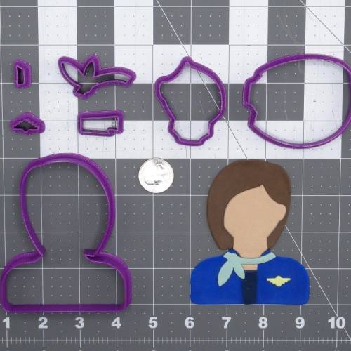 Airline Stewardess Head 266-E901 Cookie Cutter Set