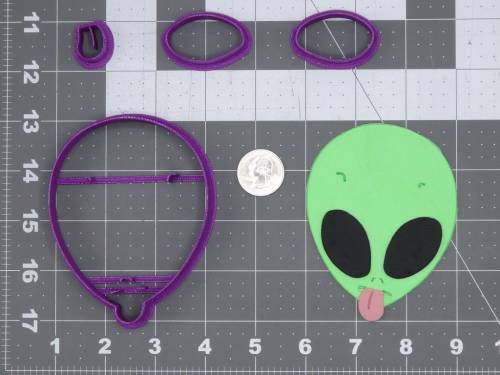 Alien Head 266-I336 Cookie Cutter Set