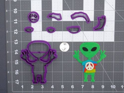 Alien Peace 266-E928 Cookie Cutter Set