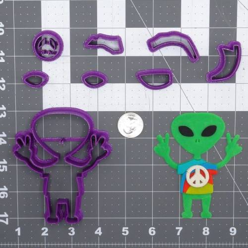 Alien Peace 266-E928 Cookie Cutter Set