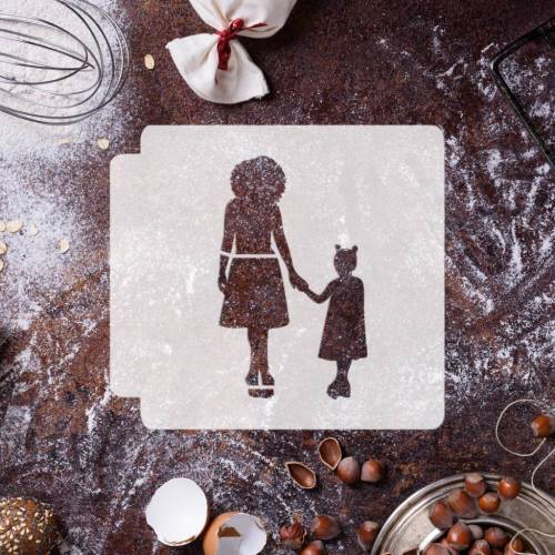 Afro Mom and Daughter 783-H281 Stencil