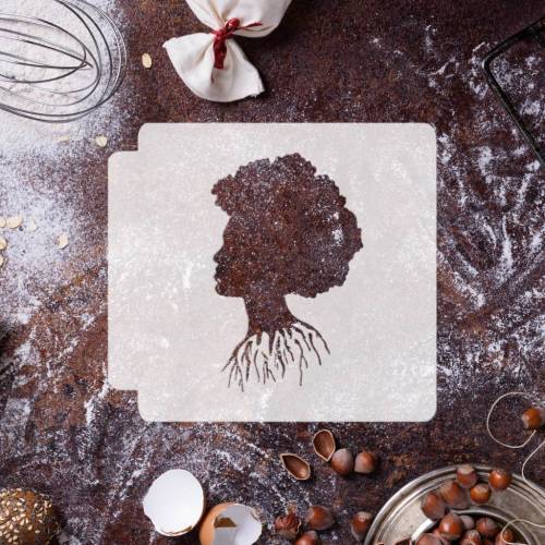 Afro Woman Roots 783-E928 Stencil