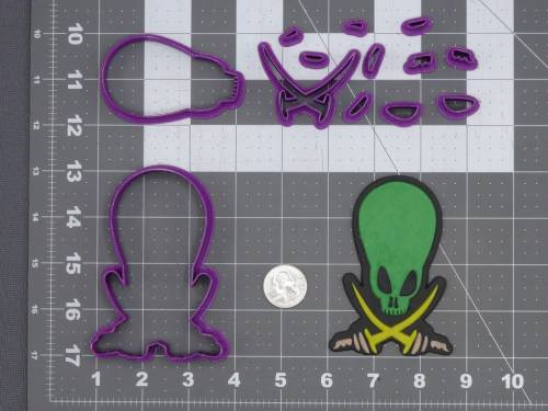 Alien Pirate 266-J658 Cookie Cutter Set