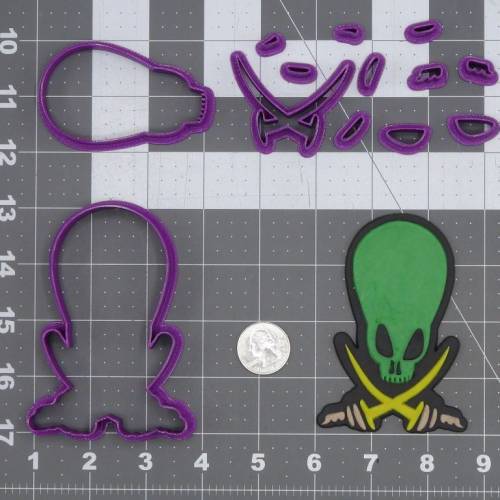 Alien Pirate 266-J658 Cookie Cutter Set