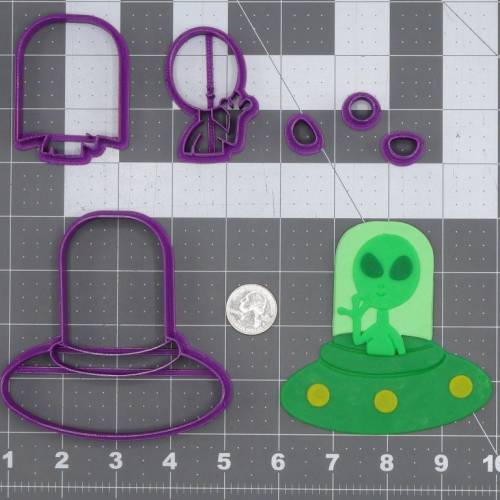 Alien UFO 266-J693 Cookie Cutter Set