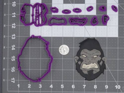 Angry Gorilla Head 266-J801 Cookie Cutter Set