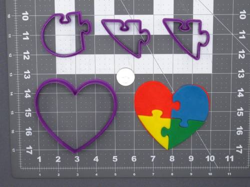 Autism Heart Puzzle 266-F127 Cookie Cutter Set