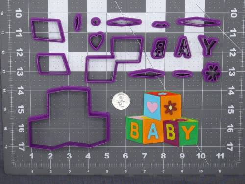 Baby Blocks 266-E446 Cookie Cutter Set