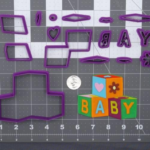Baby Blocks 266-E446 Cookie Cutter Set