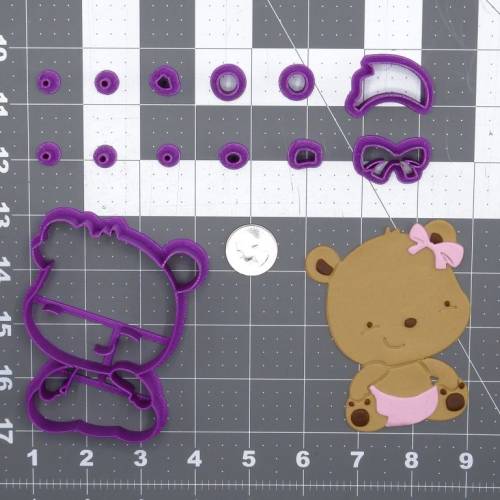 Bear Baby Girl 266-D511 Cookie Cutter Set