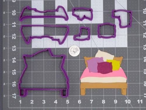 Bed with Pillows 266-H018 Cookie Cutter Set