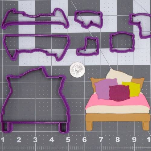 Bed with Pillows 266-H018 Cookie Cutter Set