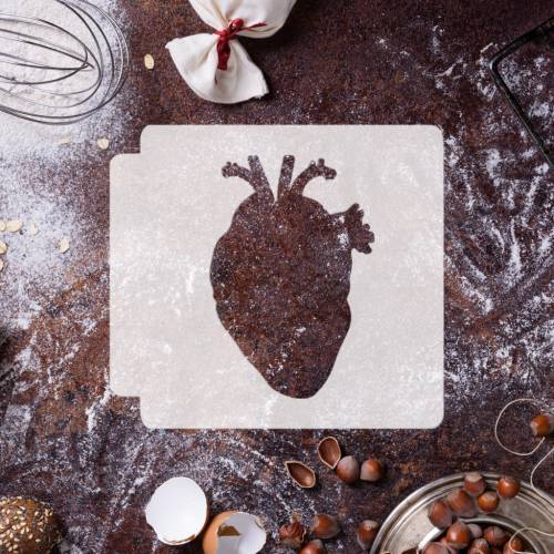 Anatomical Heart 783-C914 Stencil Silhouette