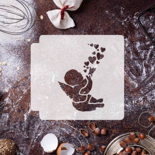 Baby Angel with Hearts 783-F622 Stencil